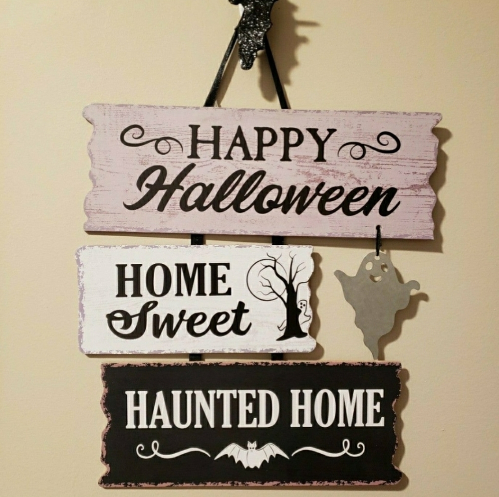 Happy Halloween Home Sweet Haunted Home Sign